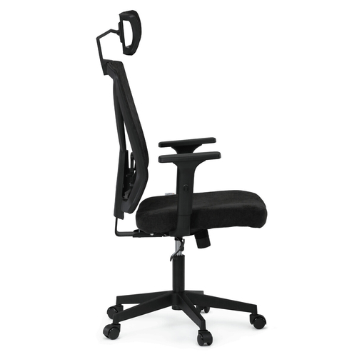 Kancelářská židle, houpací mechanismus, černá látka, KA-W3137 BK
