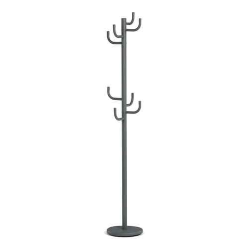 Věšák, kov, šedá, 80609-06 GREY