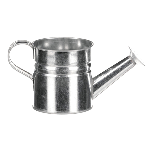 Obal na květiny - konev, zinkový, barva stříbrná