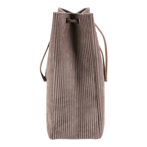 Koš prádelní - manšestr, stahovací, šedá barva