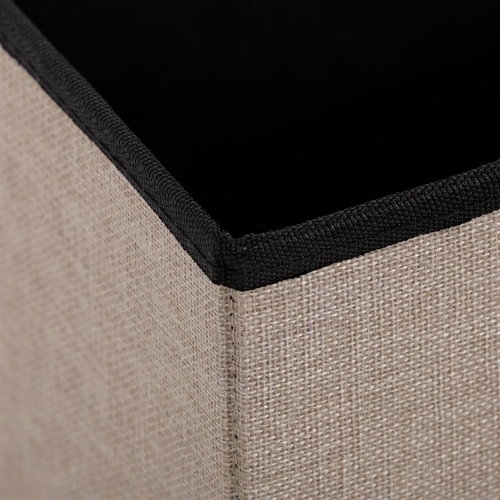 Taburet s úložným prostorem, béžová, látka, TAB-462 CRM2