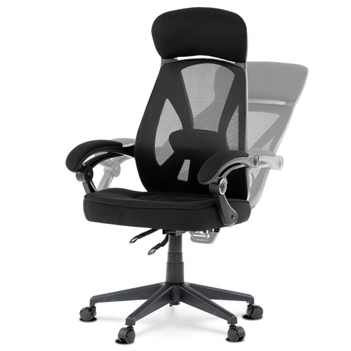 Kancelářská židle, houpací mechanismus, černá síťovina, KA-Y309 BK