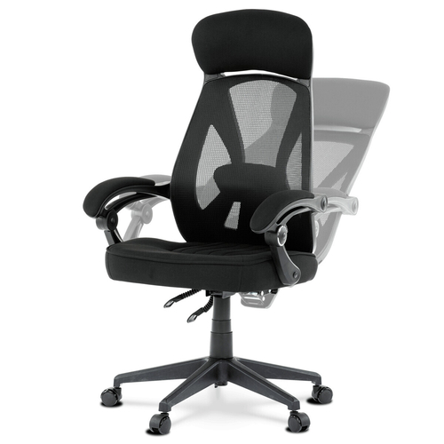 Kancelářská židle, houpací mechanismus, černá síťovina, KA-Y309 BK