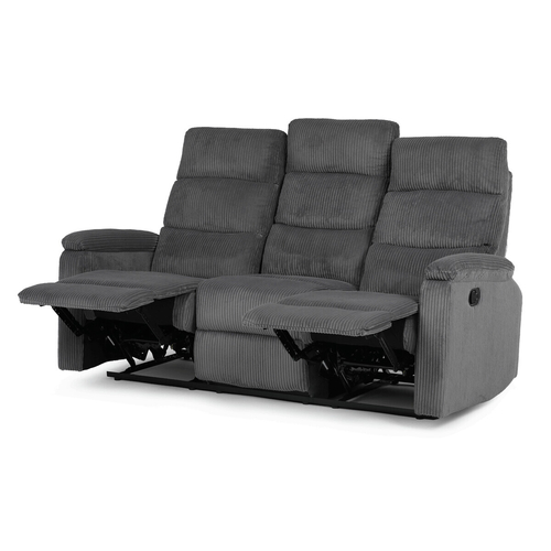 Sedací souprava, polohovací, šedá, manšestrová látka, ASD-C5981 GREY6