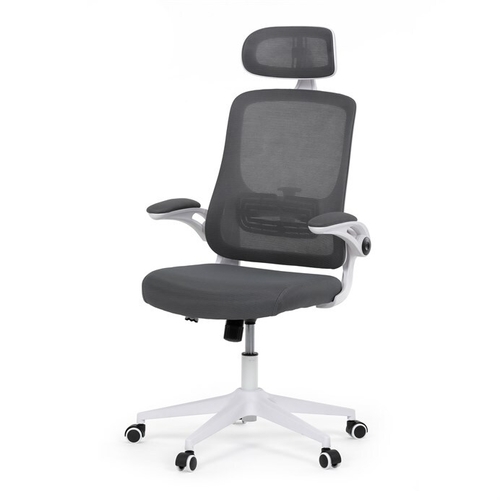 Kancelářská židle, houpací mechanismus, šedá síťovina, KA-Q843 GREY
