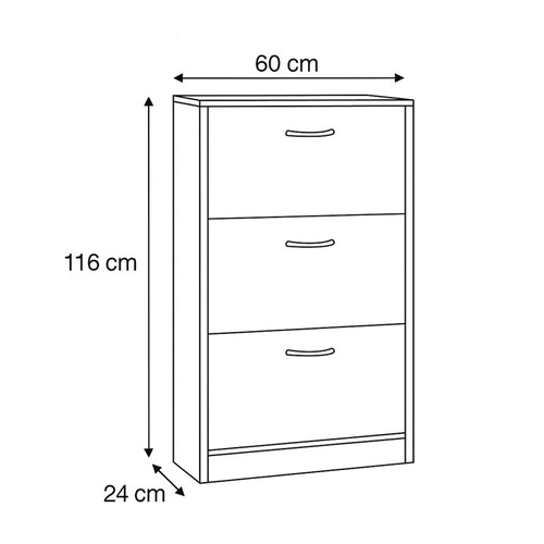 Botník, mdf, bílá, ABO-G1016 WT