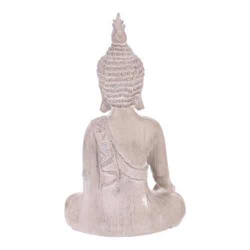 Buddha - soška z polyresinu, barva šedá