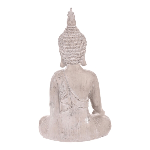 Buddha - soška z polyresinu, barva šedá