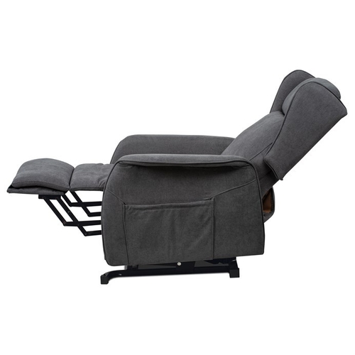 Polohovací křeslo, elektrické kabelové ovládání, šedá, látka, TV-1190 GREY2