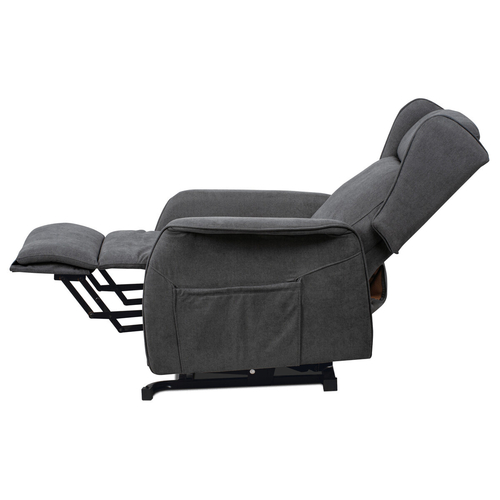 Polohovací křeslo, elektrické kabelové ovládání, šedá, látka, TV-1190 GREY2