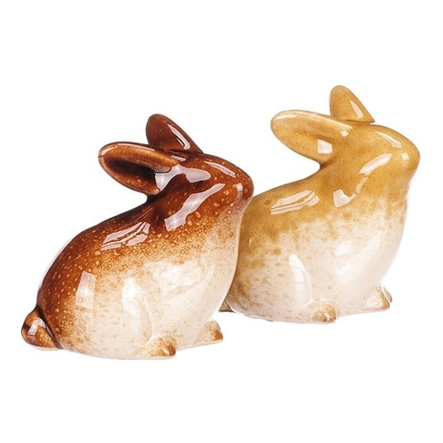 Zajíc - keramická figurka, mix 2 druhů, cena za 1 ks