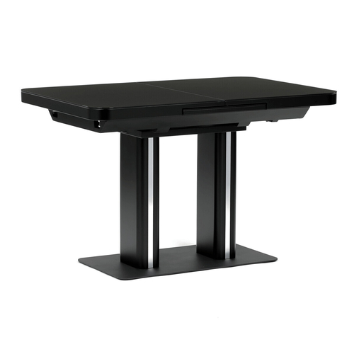 Jídelní stůl rozkládací 120-160x80 cm, mdf, černá, HT-D1926 BK