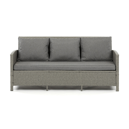 Zahradní sestava 140x70x60cm, polyratan, šedá, AZS-A1719 GREY