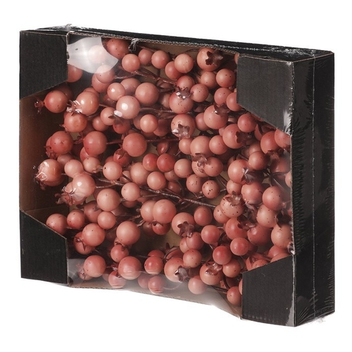 Jeřabiny - umělá přízdoba, lososová, cena za balení (12 ks)