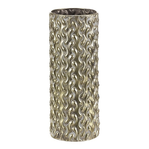 Obal kovový - 39 cm, sloupec, barva zlatá