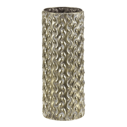 Obal kovový - 39 cm, sloupec, barva zlatá