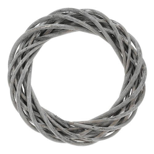 Věnec proutěný - pr. 15 cm, šedá barva