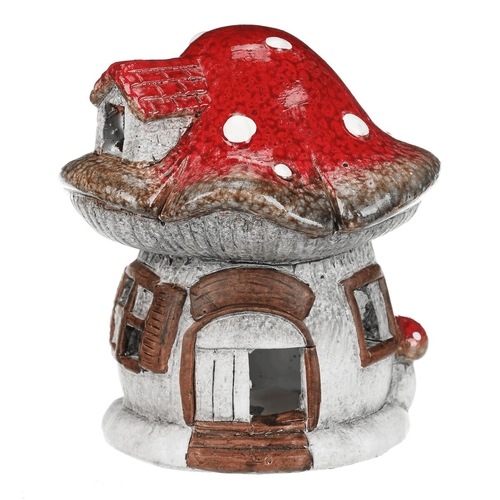 Domeček houbový - keramická muchomůrka, LED osvětlení