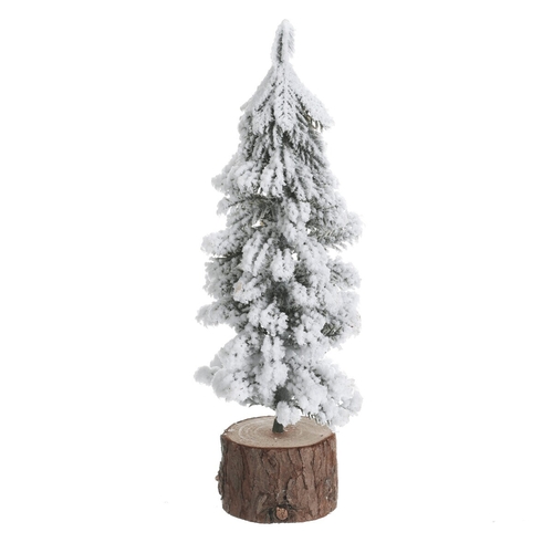 Smrk na špalku - mini, umělý, 25 cm, mix 3 druhů, cena za 1 ks