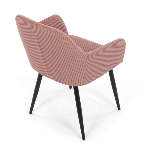 Jídelní židle, růžová, manšestrová látka, DCH-V4009 PINK6