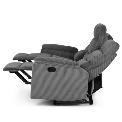 Sedací souprava, polohovací, šedá, manšestrová látka, ASD-C5981 GREY6