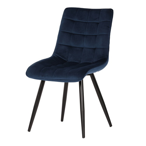 Jídelní židle, modrá, sametová látka, CT-384 BLUE4