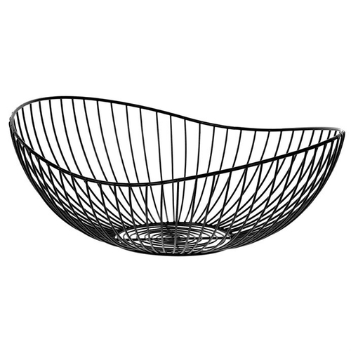 Košík, kovová dekorace, barva černá