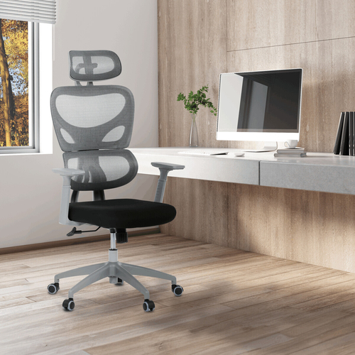 Kancelářská židle, houpací mechanismus, šedá, KA-K2081 GREY