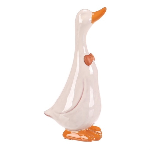 Kachna - keramická figurka, vel. M, barva bílá