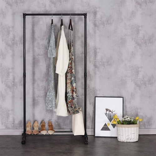 Stojan na šaty, plast, černá, GD-157 BK