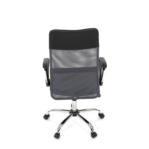 Kancelářská židle, houpací mechanismus, šedá síťovina, KA-E305 GREY