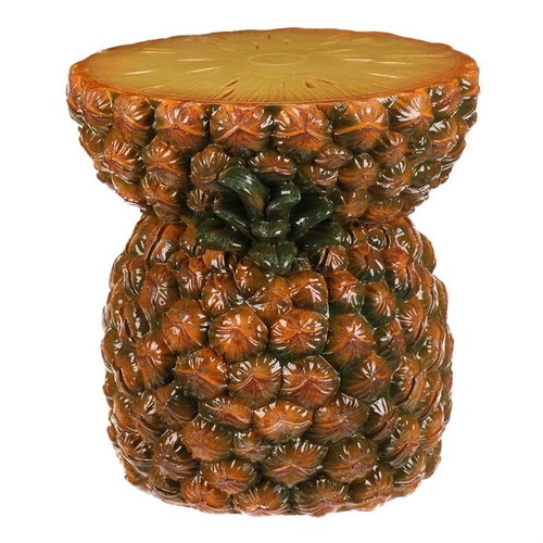Taburet ananasový - menší, magnesium, barva žluto-oranžová