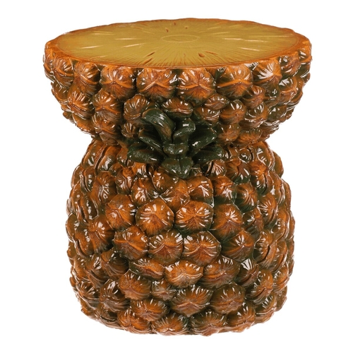 Taburet ananasový - menší, magnesium, barva žluto-oranžová