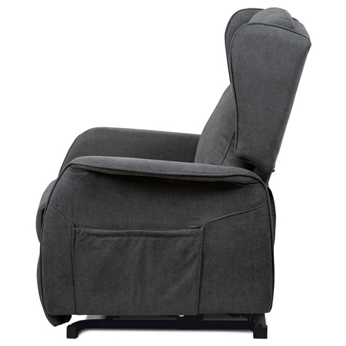 Polohovací křeslo, elektrické kabelové ovládání, šedá, látka, TV-1190 GREY2