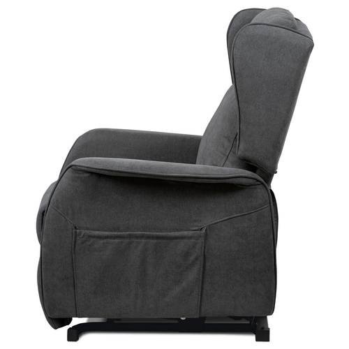 Polohovací křeslo, elektrické kabelové ovládání, šedá, látka, TV-1190 GREY2