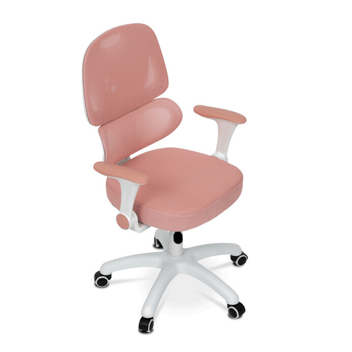 Dětská židle, výškově nastavitelná, růžová síťovina, KA-K1063 PINK