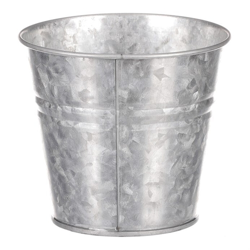 Obal kovový - kulatý, zinkový, barva stříbrná