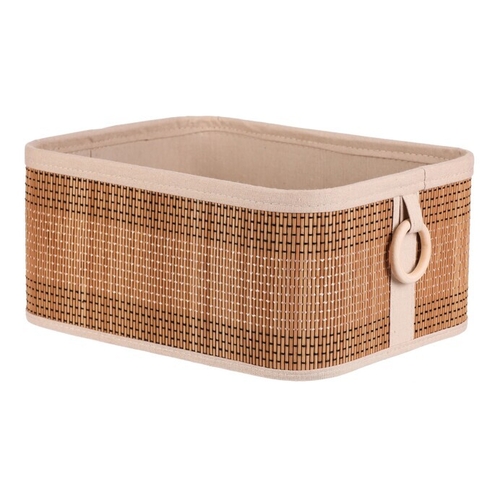 Koš regálový a prádelní - bambus, přírodní, cena za sadu 6 ks