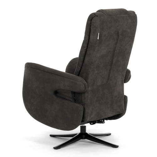Polohovací křeslo, elektrické zabudované ovládání, funkce zero gravity, šedá, látka vintage, TV-C5590 SIL3