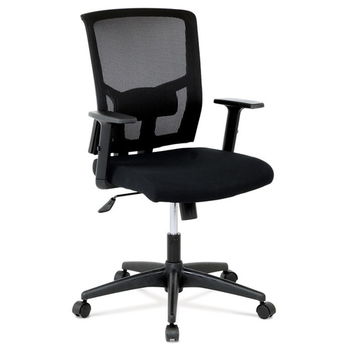 Kancelářská židle, houpací mechanismus, černá síťovina, KA-B1012 BK