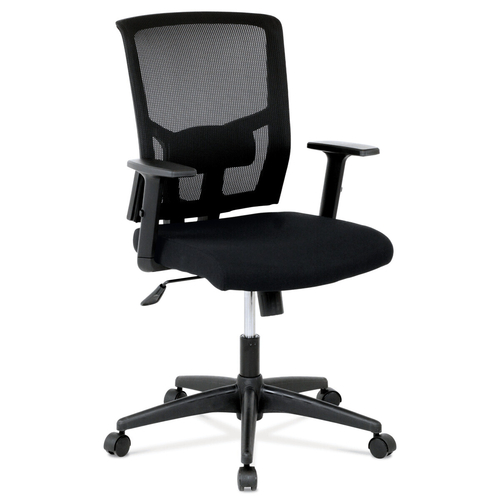Kancelářská židle, houpací mechanismus, černá síťovina, KA-B1012 BK