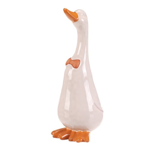 Kachna - keramická figurka, vel. L, barva bílá