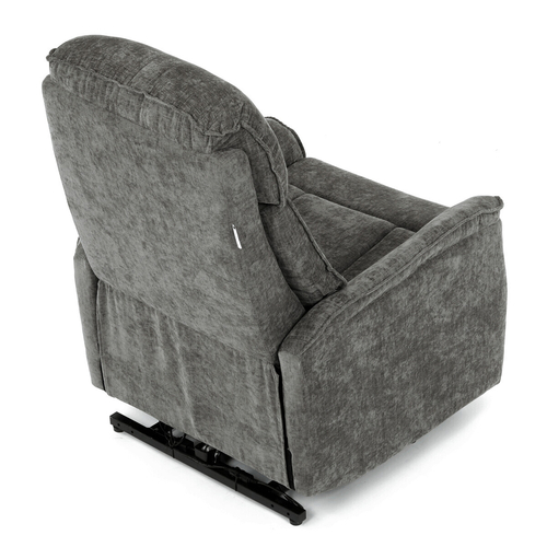 Polohovací křeslo, elektrické kabelové ovládání, šedá, látka, TV-H9727 GREY2
