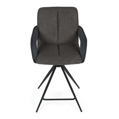 Barová židle otočná 180°, šedá, látka, AUB-F1146 GREY2