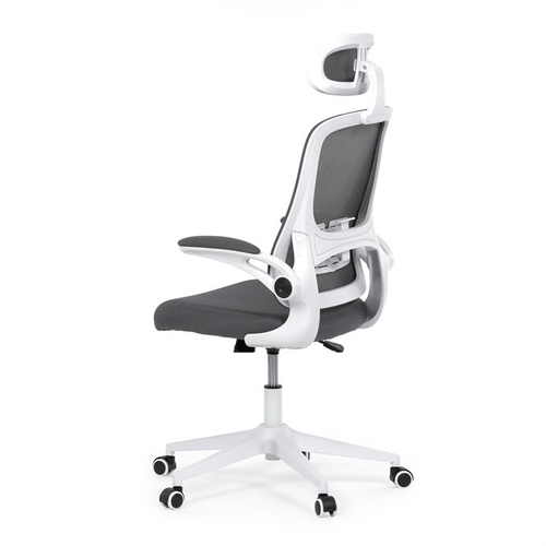 Kancelářská židle, houpací mechanismus, šedá síťovina, KA-Q843 GREY