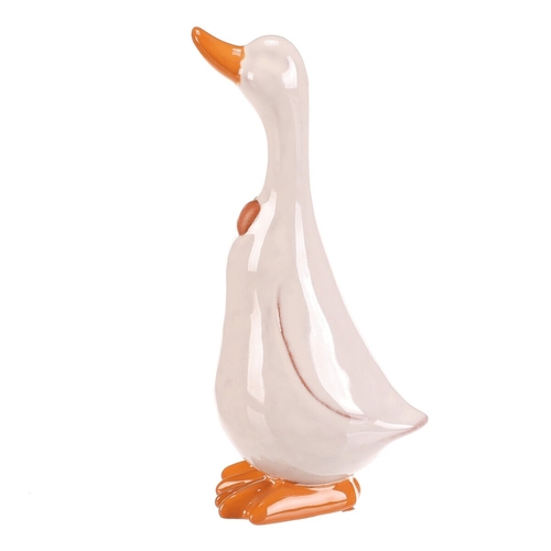 Kachna - keramická figurka, vel. M, barva bílá