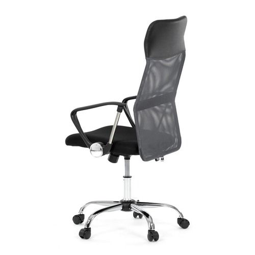 Kancelářská židle, houpací mechanismus, šedá síťovina, KA-E305 GREY