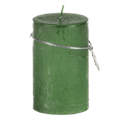 Svíčka vánoční, zelená barva. 245g vosku.