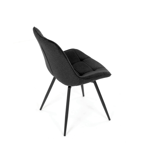 Jídelní židle otočná 180°, černá, látka, HC-T1130 BK2