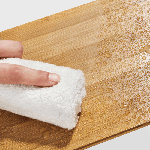 Polička, bambus, bílá, AUK-E1002 WT